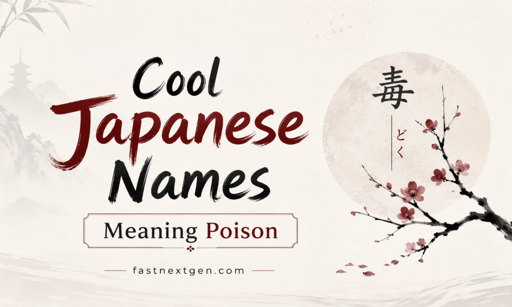 Cool Japanese Names Meaning Poison