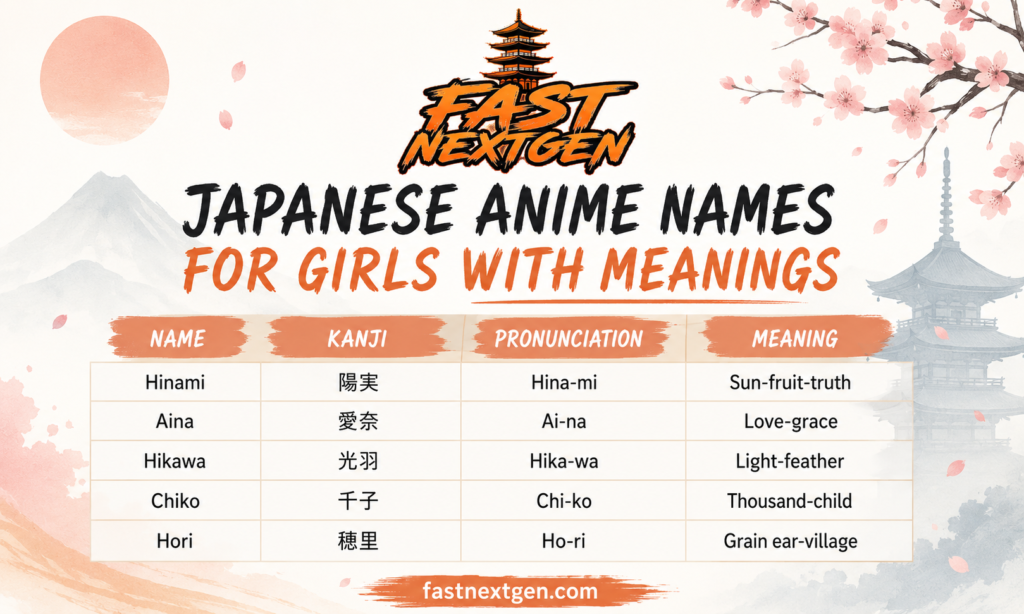 Japanese Anime Names for Girls With Meanings