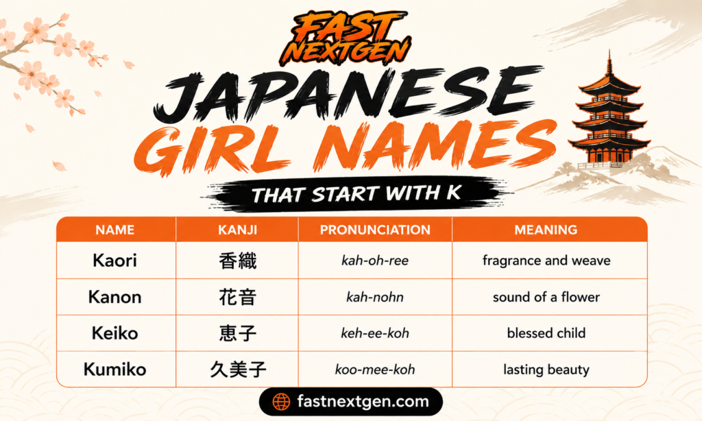 Japanese Girl Names That Start With K