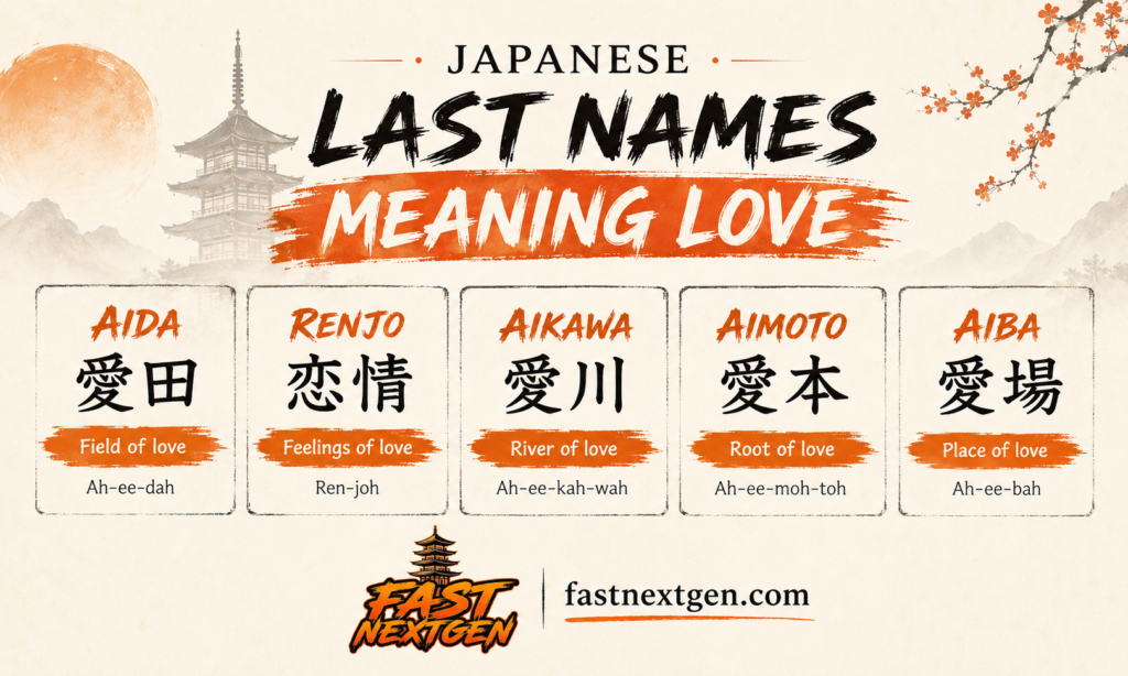 Japanese Last Names Meaning Love
