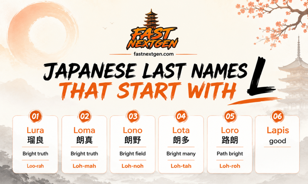 Japanese Last Names That Start With L