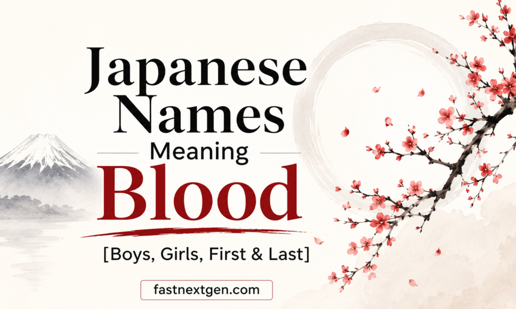 Japanese Names Meaning Blood [Boys, Girls, First & Last]