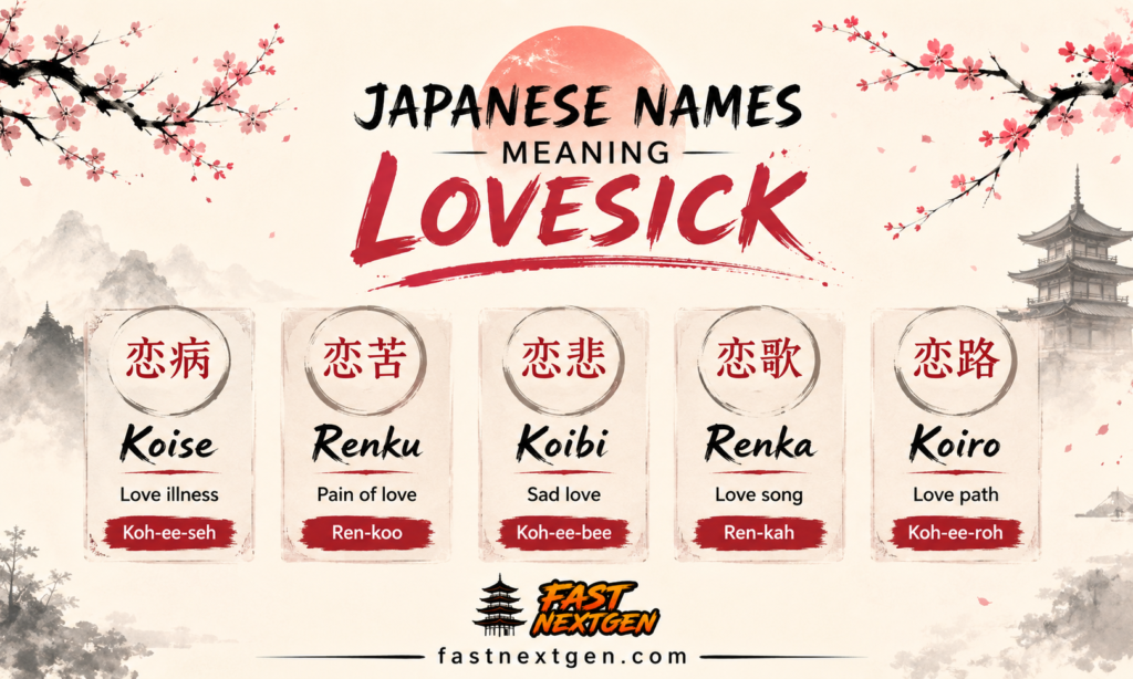 Japanese Names Meaning Lovesick