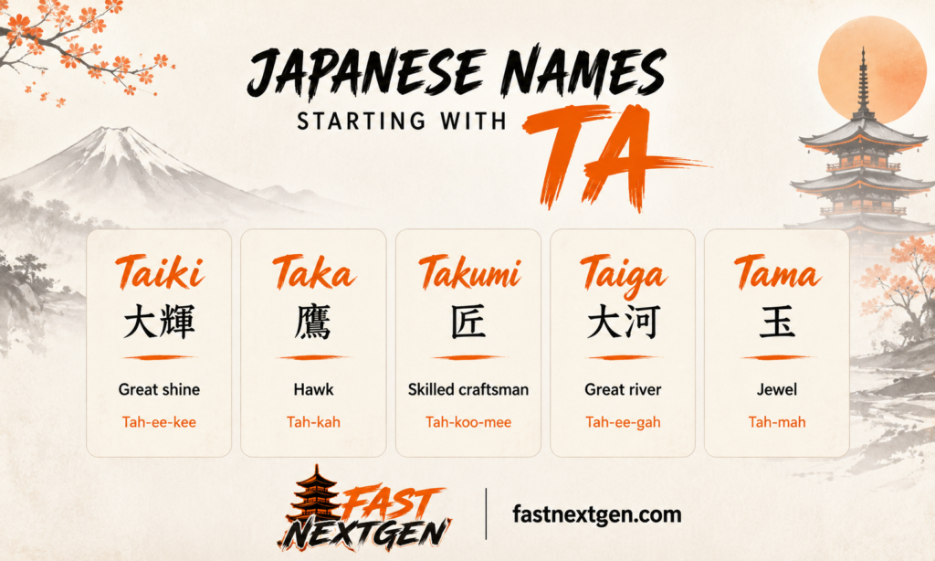 Japanese Names Starting With Ta
