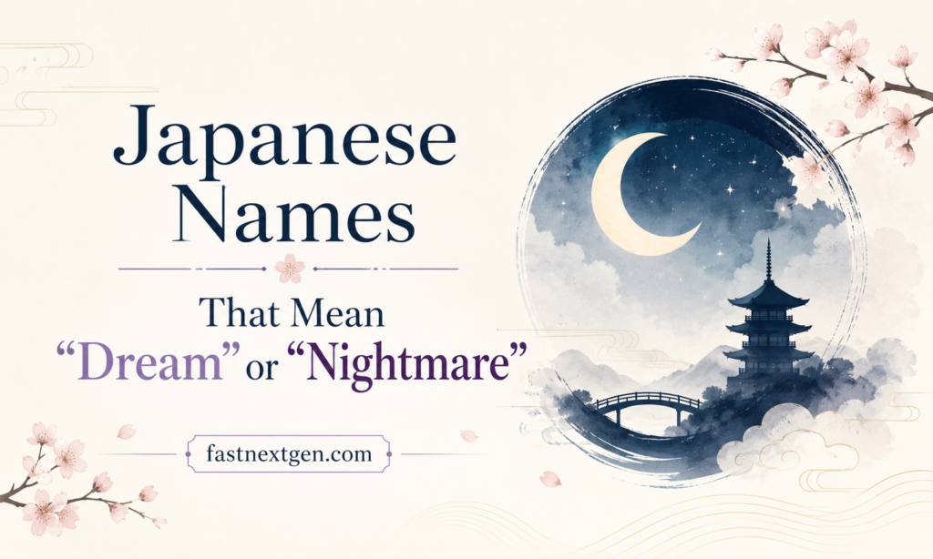 Japanese Names That Mean Dream or Nightmare