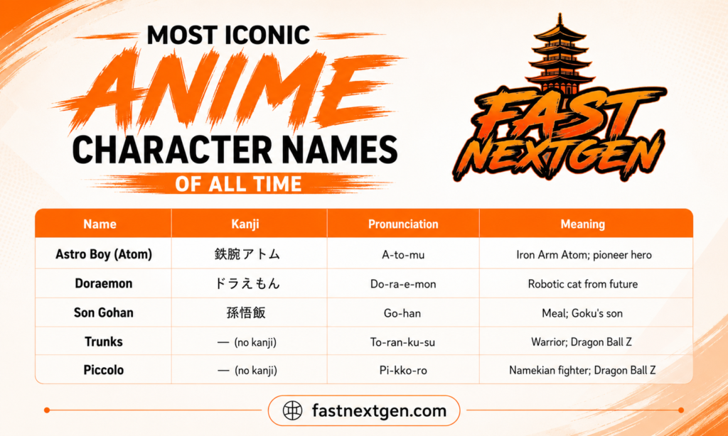 Top Anime Boy Names in Japan
