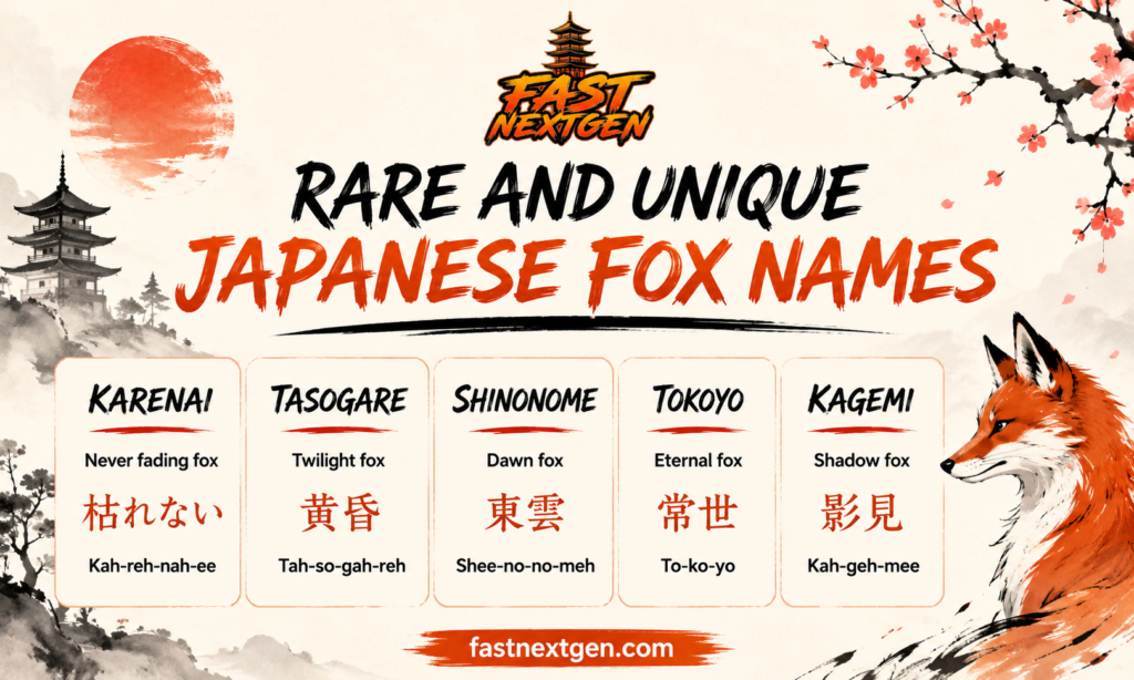 Rare and Unique Japanese Fox Names