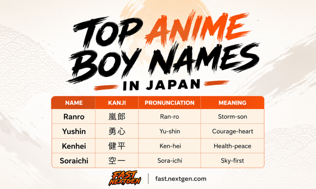 Top Anime Boy Names in Japan
