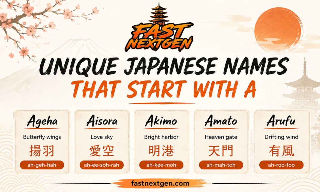 Unique Japanese Names That Start With A
