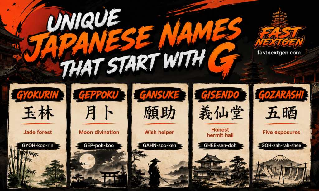 Unique Japanese Names That Start With G