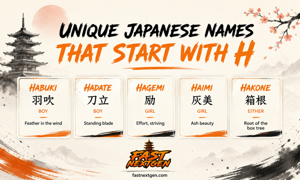 Unique Japanese Names That Start With H