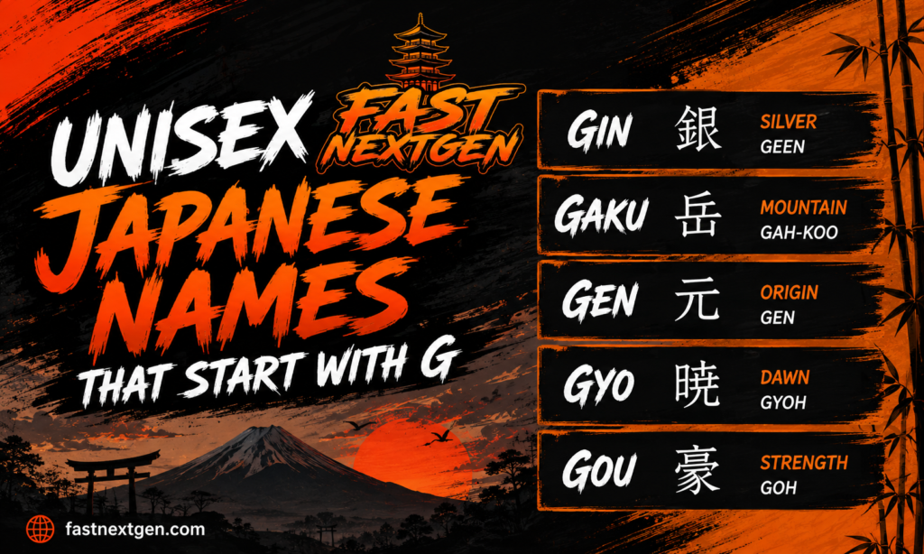 Unisex Japanese Names That Start With G