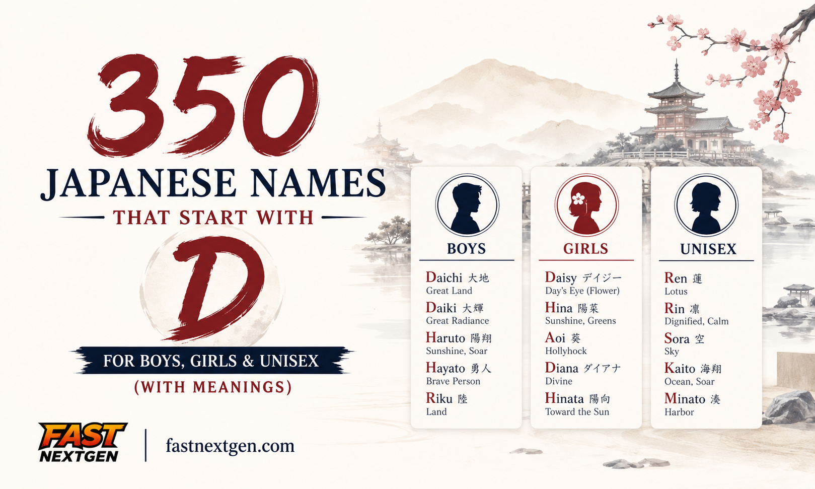 350 Japanese Names That Start With D for Boys, Girls & Unisex (With Meanings)