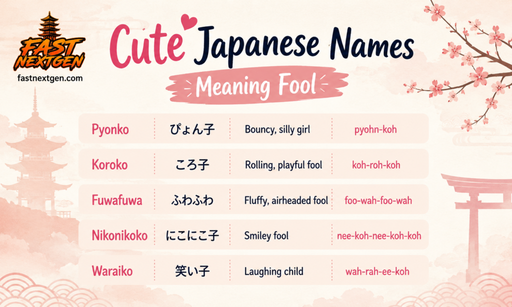 Cute Japanese Names Meaning Fool
