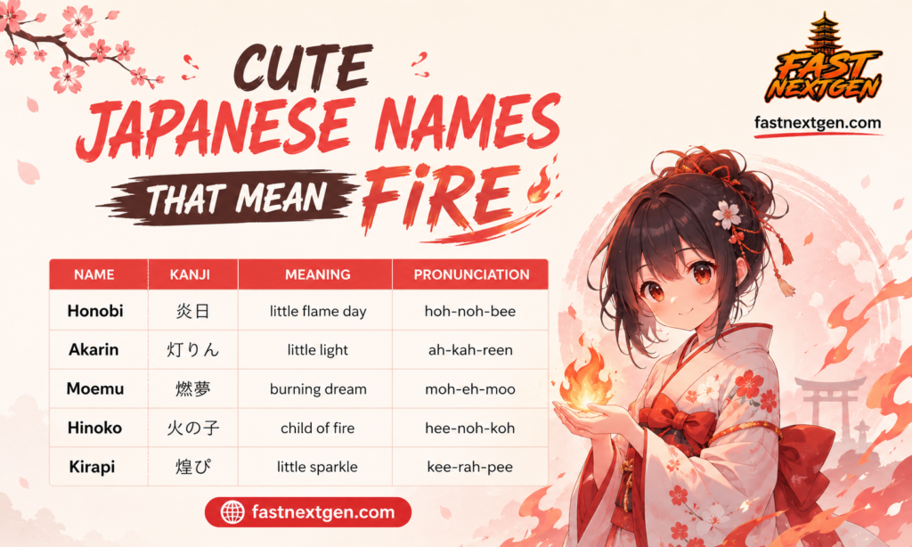 Cute Japanese Names That Mean Fire