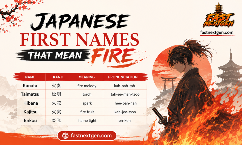 Japanese First Names That Mean Fire