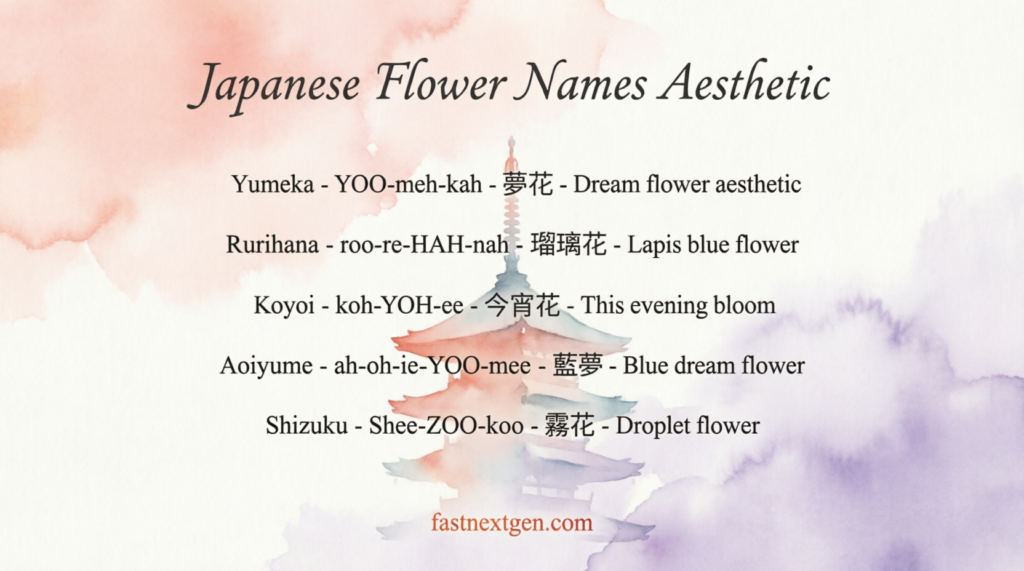 Japanese Flower Names Aesthetic