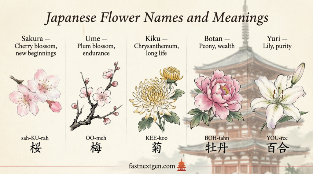 Japanese Flower Names and Meanings