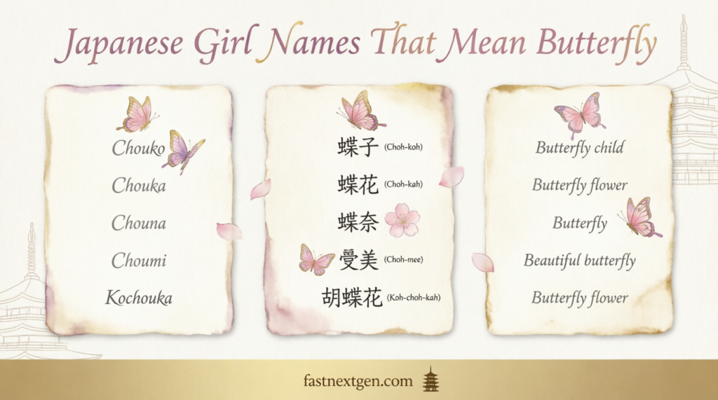 Japanese Girl Names That Mean Butterfly