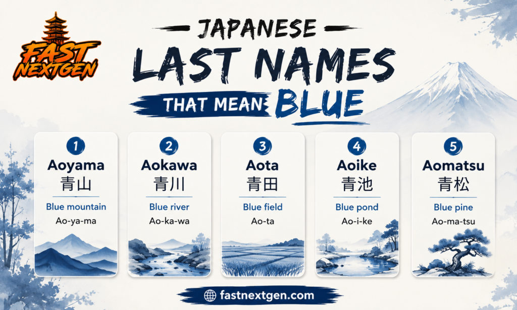 Japanese Last Names That Mean Blue
