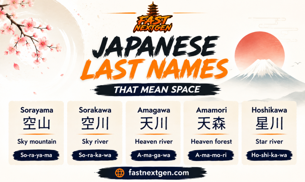 Japanese Last Names That Mean Space