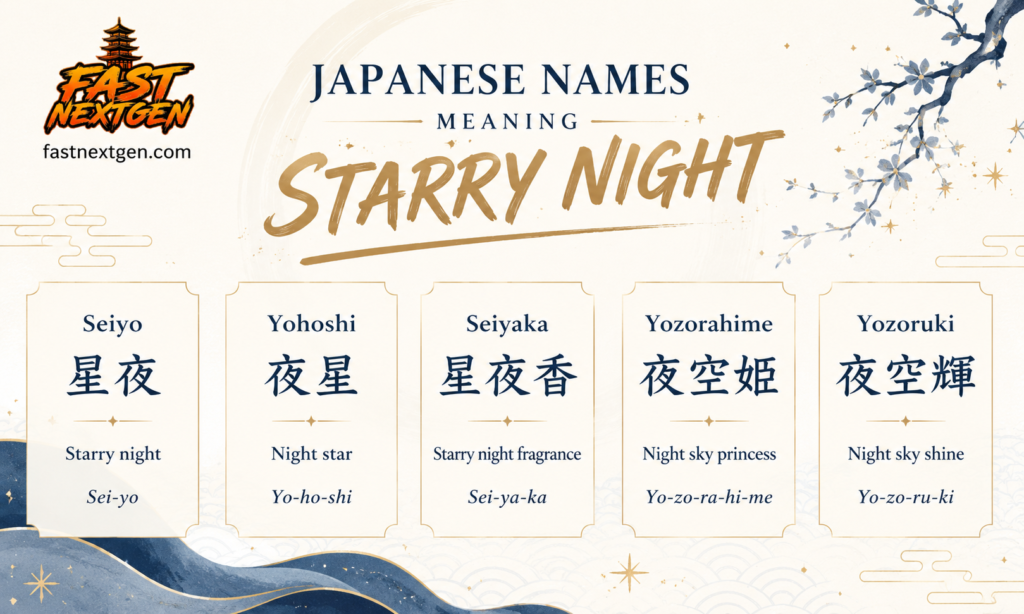 Japanese Names Meaning Starry Night
