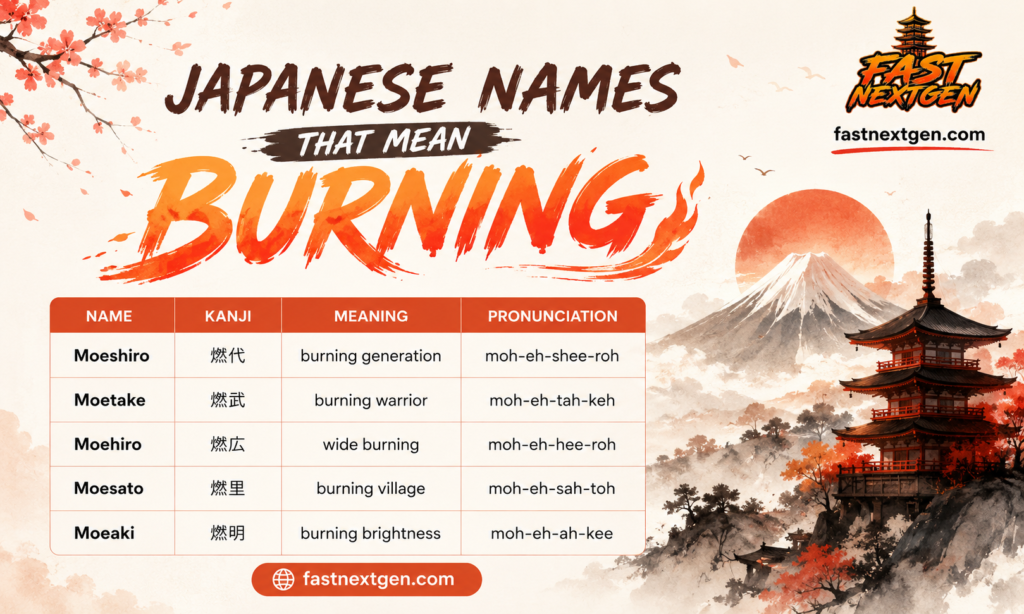 Japanese Names That Mean Burning
