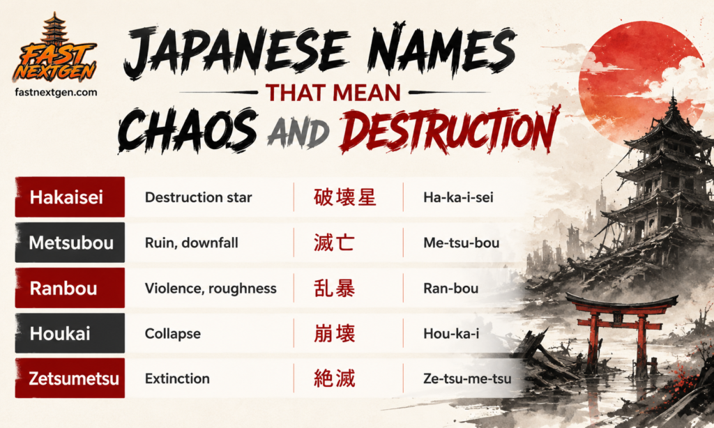 Japanese Names That Mean Chaos and Destruction