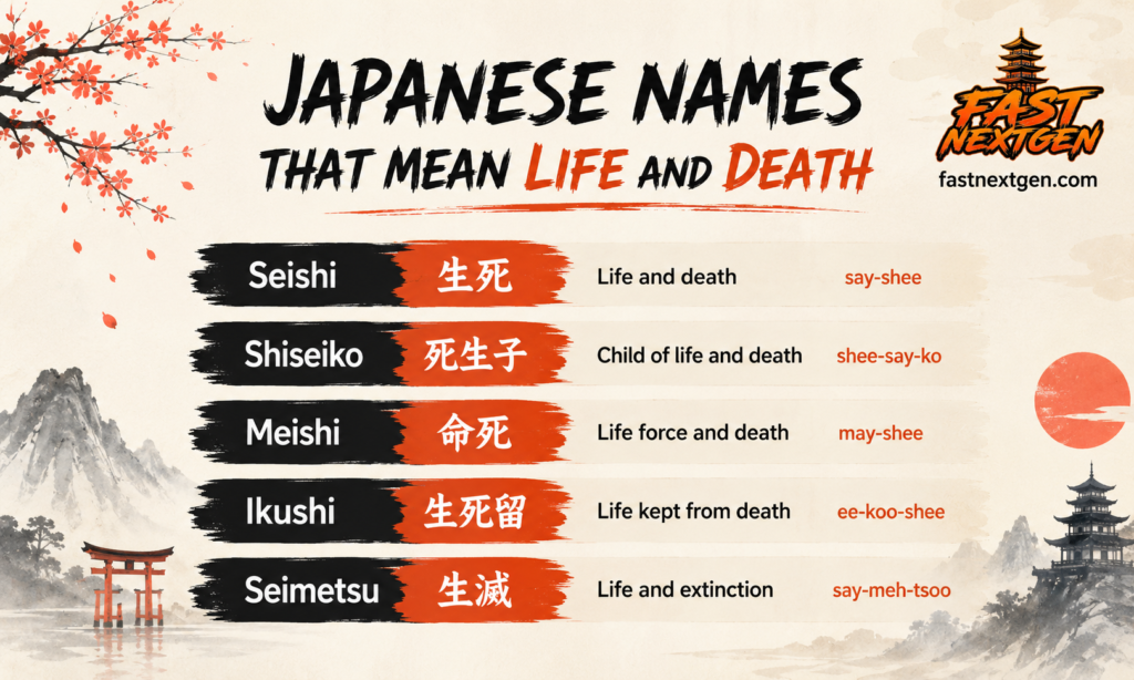 Japanese Names That Mean Life and Death