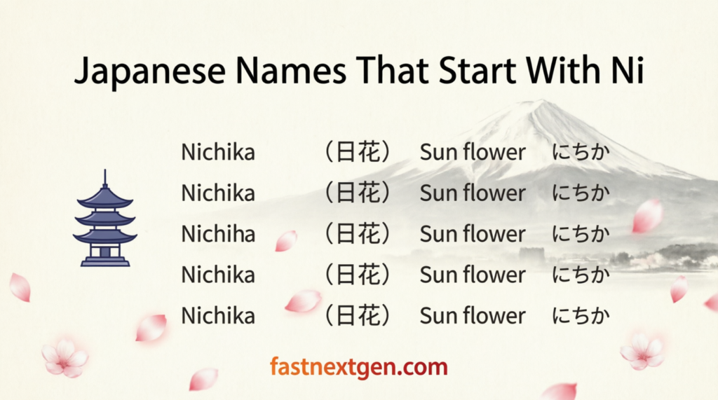 Japanese Names That Start With Ni