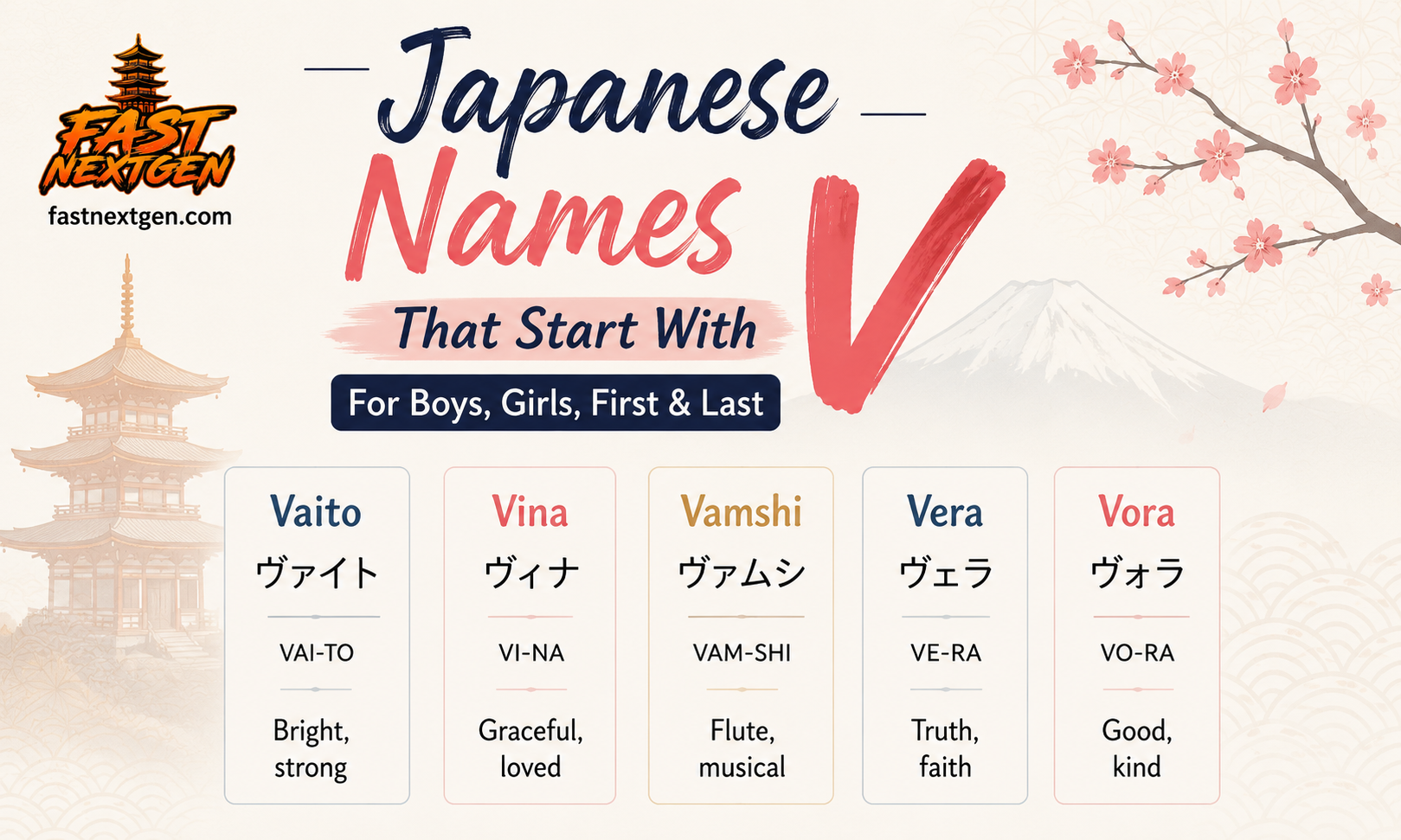 Japanese Names That Start With V For Boys,Girls, First & Last