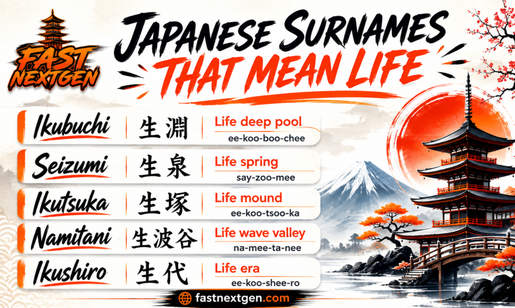 Japanese Surnames That Mean Life