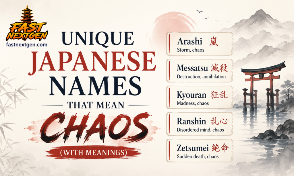 Unique Japanese Names That Mean Chaos (With Meanings)