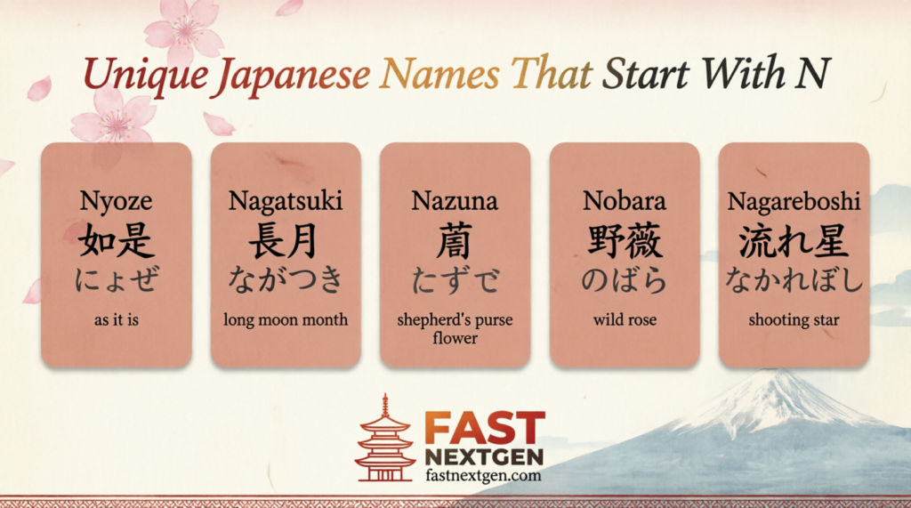 Unique Japanese Names That Start With N