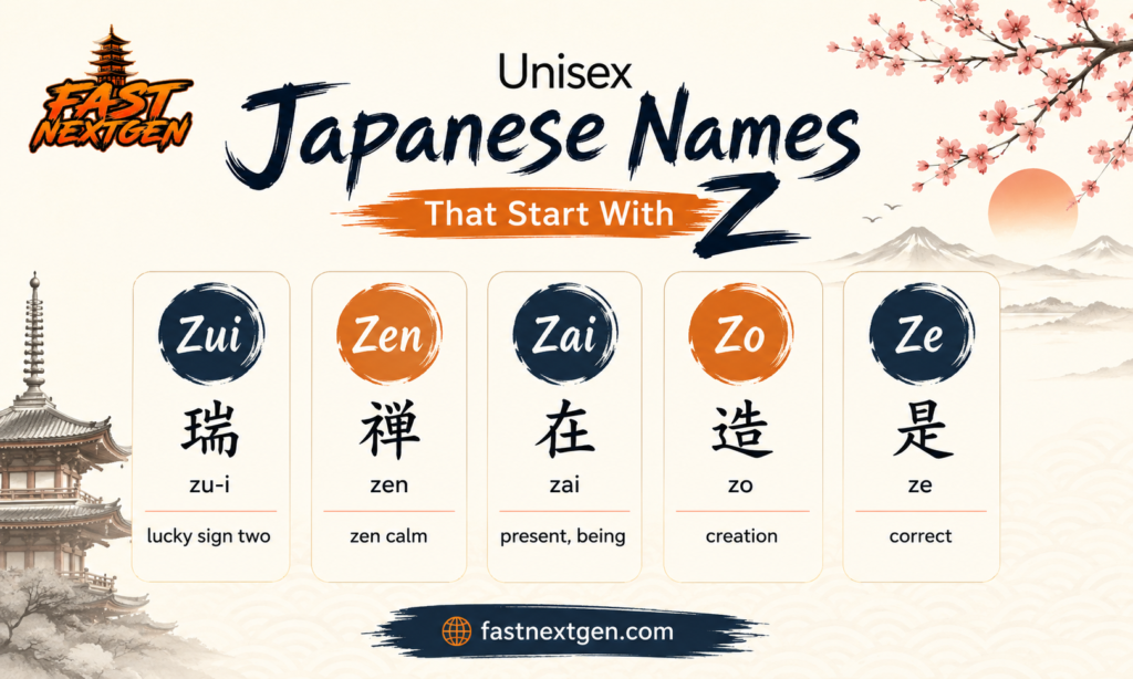 Unisex Japanese Names That Start With Z