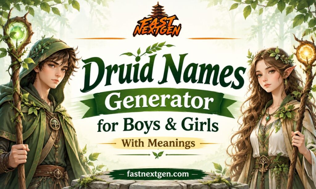 Druid Names Generator for Boys & Girls With Meanings