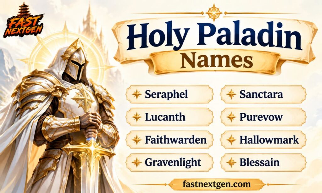 Holy Paladin Names