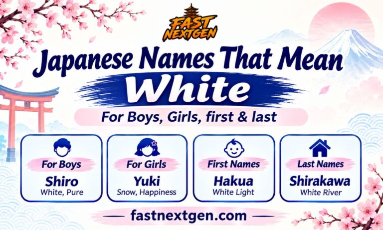 Japanese Names That Mean White For Boys, Girls, first & last