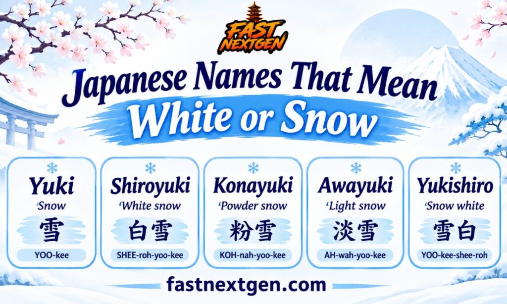 Japanese Names That Mean White or Snow