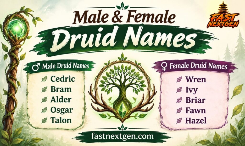 Male & Female Druid Names