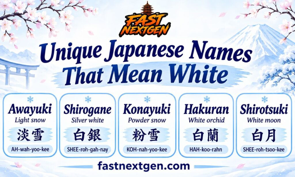 Unique Japanese Names That Mean White