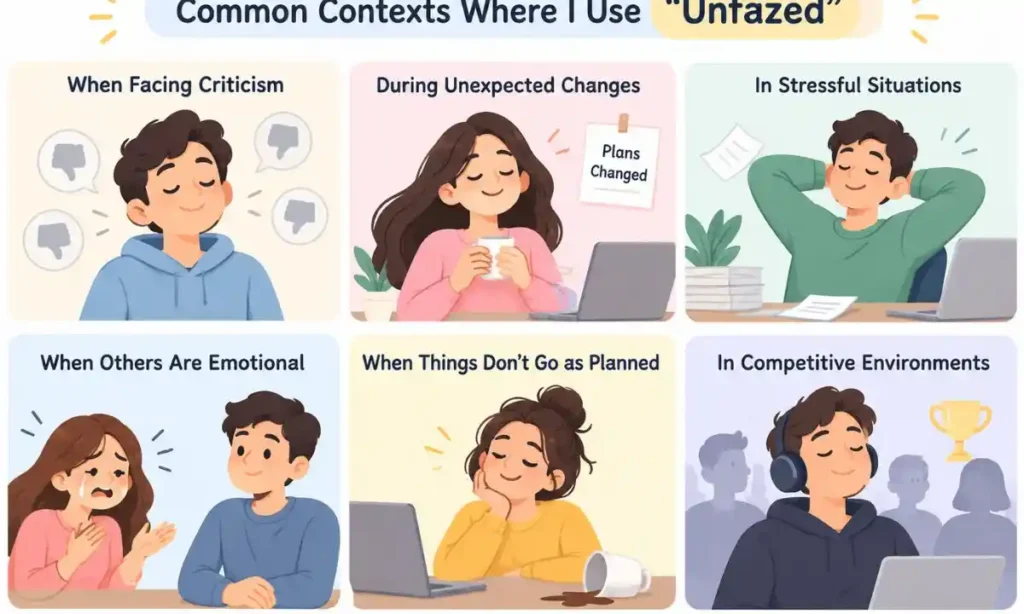 Common Contexts Where I Use Unfazed