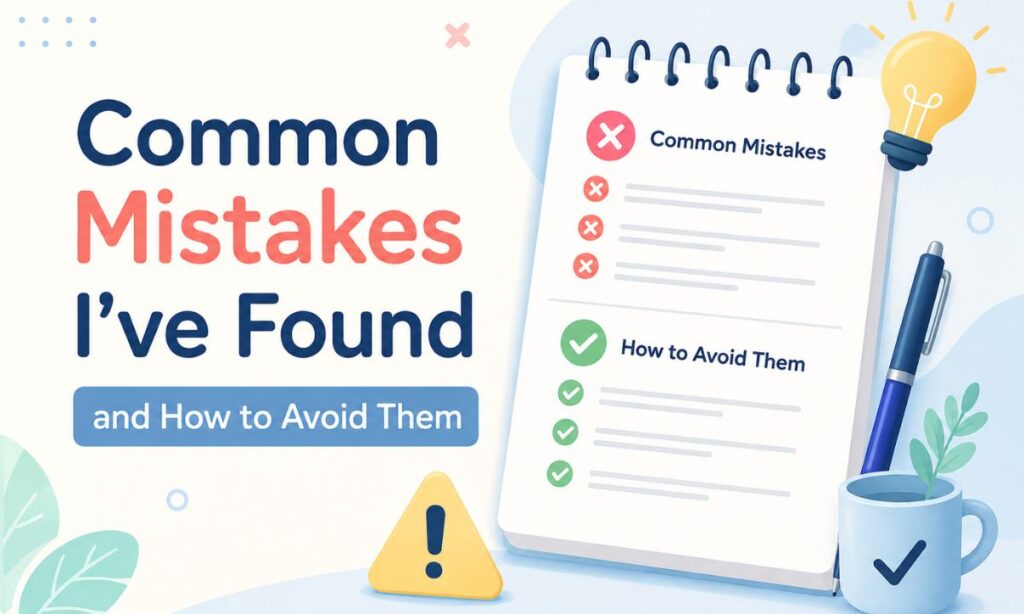 Common Mistakes I've Found and How to Avoid Them
