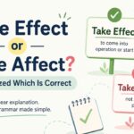 Take Effect or Take Affect I Analyzed Which Is Correct