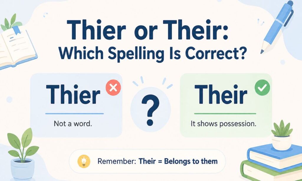 Thier or Their Which Spelling Is Correct