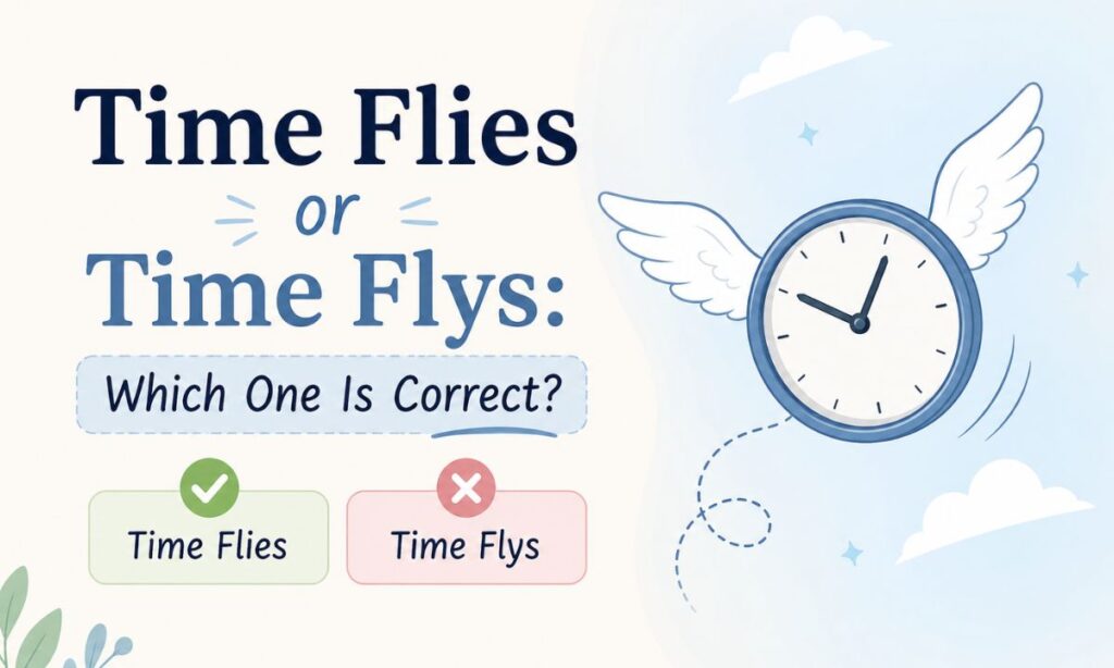 Time Flies or Time Flys Which One Is Correct