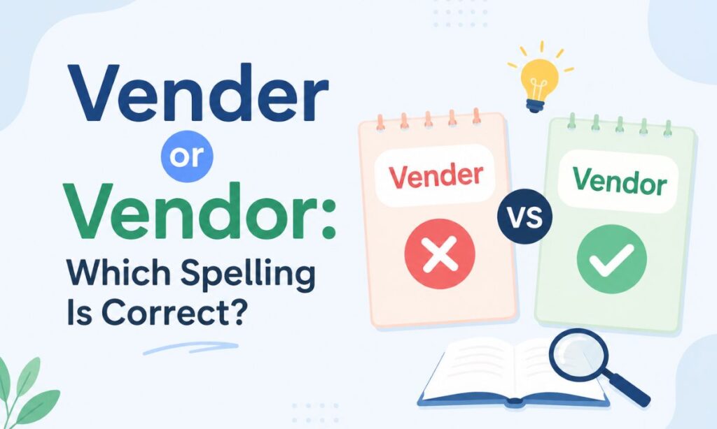 Vender or Vendor Which Spelling Is Correct